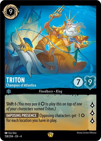 Triton - Champion of Atlantica - Cold Foil (Ursula's Return)(4-158/204)(L)