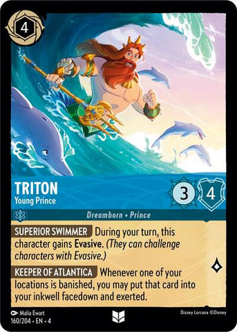 Triton - Young Prince - Cold Foil (Ursula's Return)(4-160/204)(U)