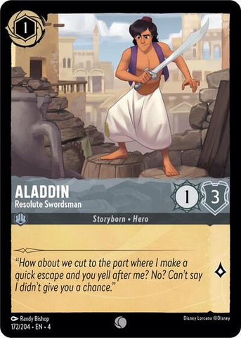 Aladdin - Resolute Swordsman - Cold Foil (Ursula's Return)(4-172/204)(C)