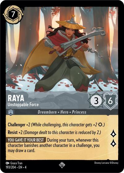 Raya - Unstoppable Force - Cold Foil (Ursula's Return)(4-193/204)(SR)