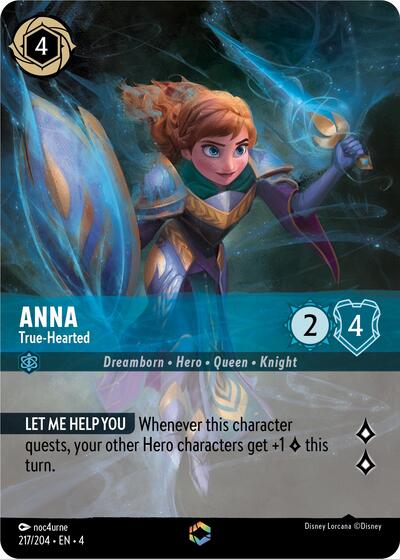Anna - True-Hearted (Enchanted) - Holofoil (Ursula's Return)(4-217/204)(E)