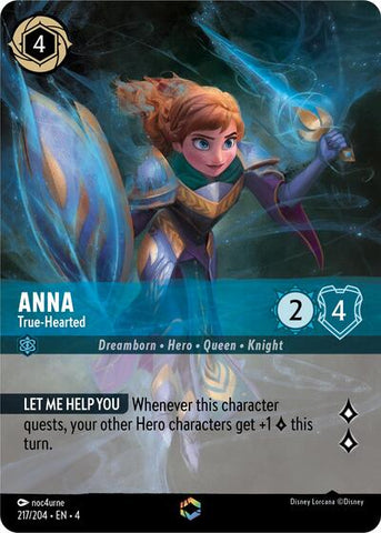 Anna - True-Hearted (Enchanted) - Holofoil (Ursula's Return)(4-217/204)(E)