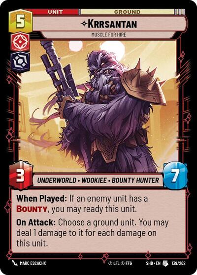 Krrsantan, Muscle for Hire (Shadows of the Galaxy)(SHD-139/262)(U)