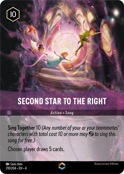 Second Star to the Right (Enchanted) - Holofoil (Ursula's Return)(4-210/204)(E)