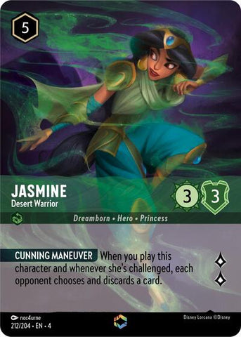 Jasmine - Desert Warrior (Enchanted) - Holofoil (Ursula's Return)(4-212/204)(E)