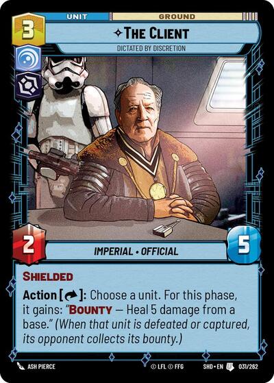 The Client, Dictated by Discretion - Foil (Shadows of the Galaxy)(SHD-031/262)(U)