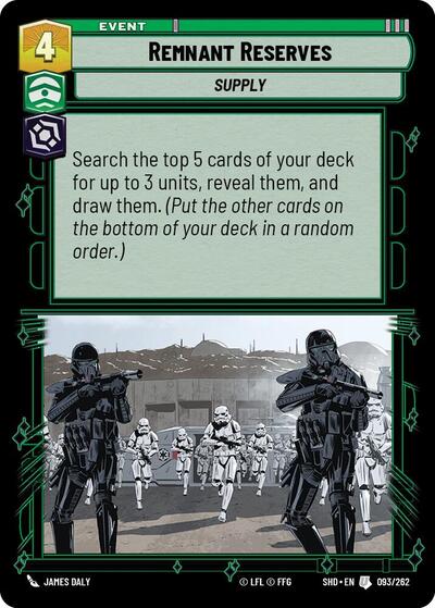 Remnant Reserves - Foil (Shadows of the Galaxy)(SHD-093/262)(U)