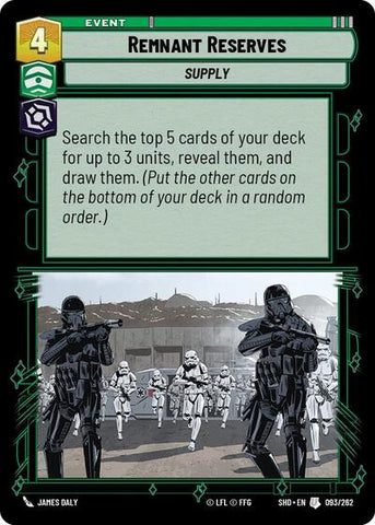 Remnant Reserves - Foil (Shadows of the Galaxy)(SHD-093/262)(U)