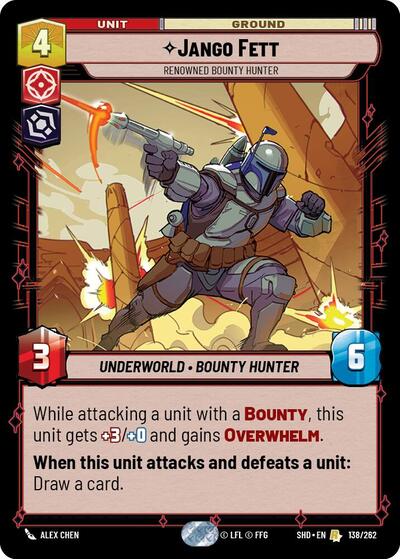 Jango Fett, Renowned Bounty Hunter - Foil (Shadows of the Galaxy)(SHD-138/262)(R)