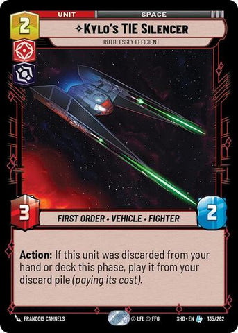 Kylo's TIE Silencer, Ruthlessly Efficient (Shadows of the Galaxy)(SHD-135/262)(L)