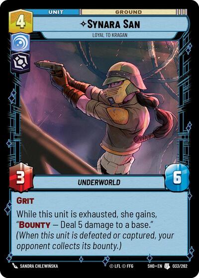 Synara San, Loyal to Kragan (Shadows of the Galaxy)(SHD-033/262)(U)