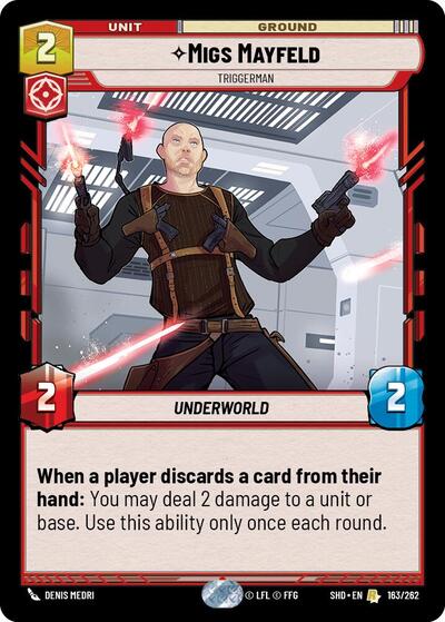 Migs Mayfeld, Triggerman - Foil (Shadows of the Galaxy)(SHD-163/262)(R)