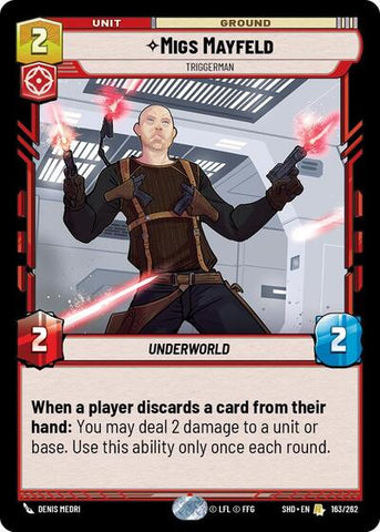Migs Mayfeld, Triggerman - Foil (Shadows of the Galaxy)(SHD-163/262)(R)