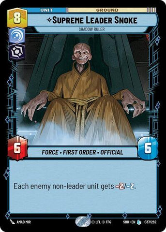 Supreme Leader Snoke, Shadow Ruler (Shadows of the Galaxy)(SHD-037/262)(L)
