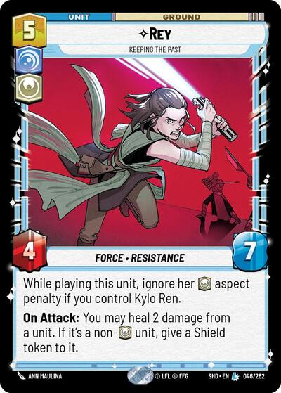 Rey, Keeping the Past - Foil (Shadows of the Galaxy)(SHD-046/262)(L)