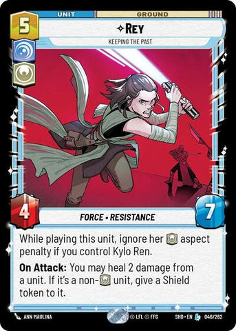Rey, Keeping the Past - Foil (Shadows of the Galaxy)(SHD-046/262)(L)