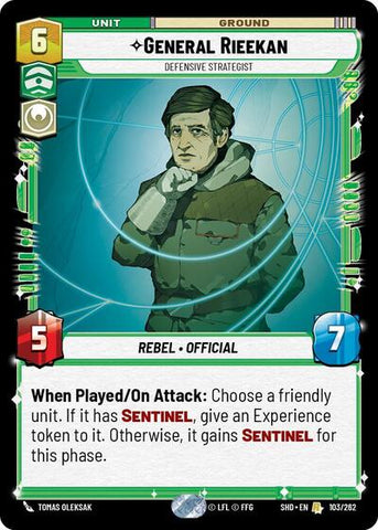 General Rieekan, Defensive Strategist (Shadows of the Galaxy)(SHD-103/262)(R)