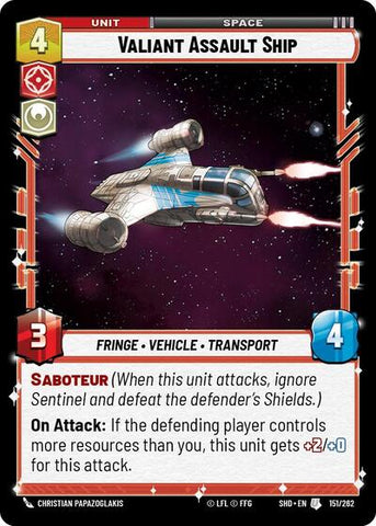 Valiant Assault Ship - Foil (Shadows of the Galaxy)(SHD-151/262)(U)
