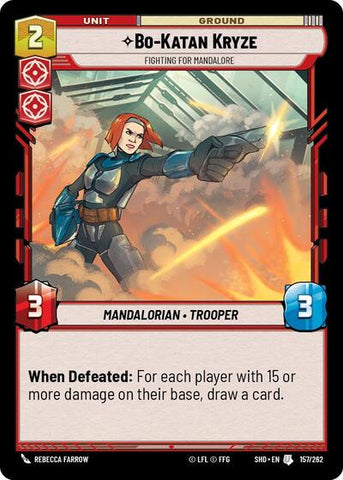 Bo-Katan Kryze, Fighting For Mandalore - Foil (Shadows of the Galaxy)(SHD-157/262)(U)