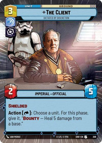 The Client, Dictated by Discretion - Hyperspace - Foil (Shadows of the Galaxy)(SHD-308/522)(U)