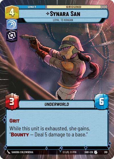 Synara San, Loyal to Kragan - Hyperspace - Foil (Shadows of the Galaxy)(SHD-310/522)(U)
