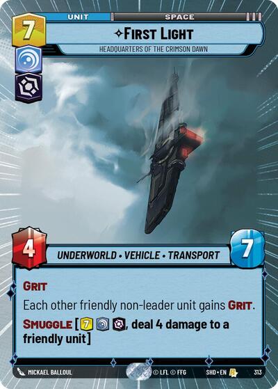 First Light, Headquarters of the Crimson Dawn - Hyperspace - Foil (Shadows of the Galaxy)(SHD-313/522)(R)