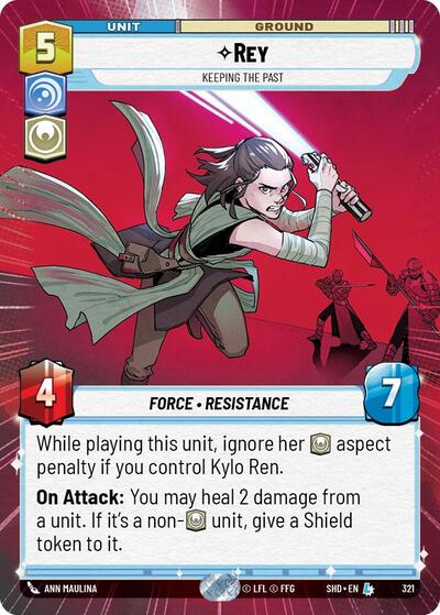 Rey, Keeping the Past - Hyperspace - Foil (Shadows of the Galaxy)(SHD-321/522)(L)