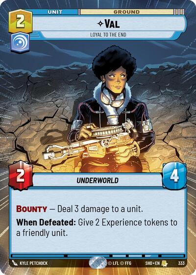 Val, Loyal to the End - Hyperspace - Foil (Shadows of the Galaxy)(SHD-333/522)(R)