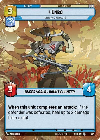 Embo, Stoic and Resolute - Hyperspace - Foil (Shadows of the Galaxy)(SHD-334/522)(U)
