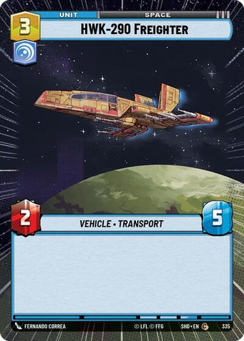 HWK-290 Freighter - Hyperspace (Shadows of the Galaxy)(SHD-335/522)(C)