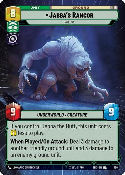 Jabba's Rancor, Pateesa - Hyperspace (Shadows of the Galaxy)(SHD-360/522)(U)