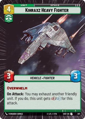 Kihraxz Heavy Fighter - Hyperspace (Shadows of the Galaxy)(SHD-387/522)(U)