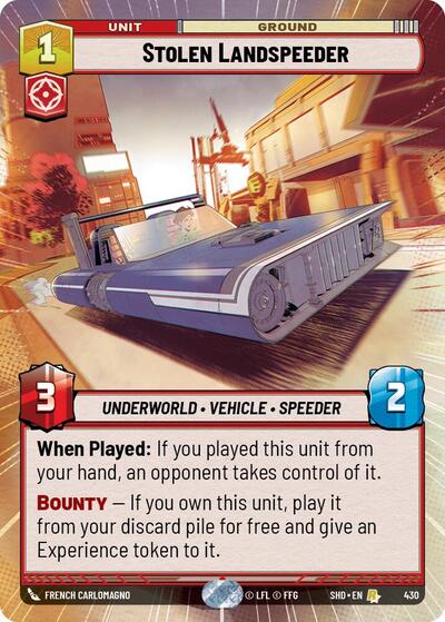 Stolen Landspeeder - Hyperspace - Foil (Shadows of the Galaxy)(SHD-430/522)(R)