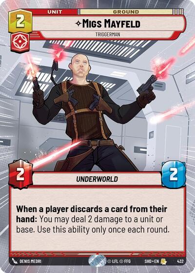 Migs Mayfeld, Triggerman - Hyperspace - Foil (Shadows of the Galaxy)(SHD-432/522)(R)