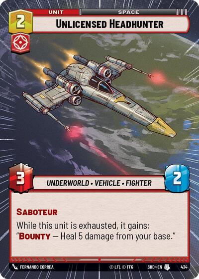 Unlicensed Headhunter - Hyperspace - Foil (Shadows of the Galaxy)(SHD-434/522)(U)