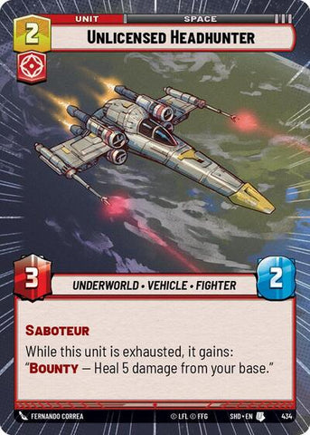 Unlicensed Headhunter - Hyperspace - Foil (Shadows of the Galaxy)(SHD-434/522)(U)