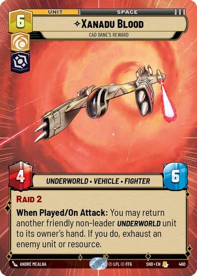 Xanadu Blood, Cad Bane's Reward - Hyperspace - Foil (Shadows of the Galaxy)(SHD-460/522)(R)