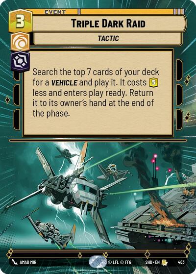 Triple Dark Raid - Hyperspace - Foil (Shadows of the Galaxy)(SHD-463/522)(R)