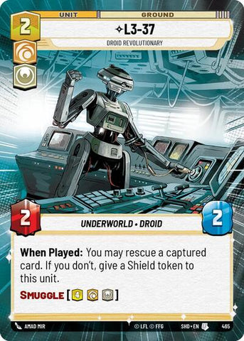 L3-37, Droid Revolutionary - Hyperspace - Foil (Shadows of the Galaxy)(SHD-465/522)(U)