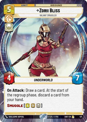 Zorii Bliss, Valiant Smuggler - Hyperspace (Shadows of the Galaxy)(SHD-471/522)(R)