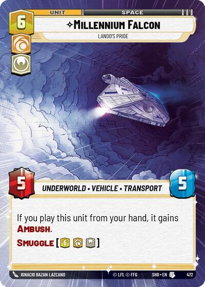 Millennium Falcon, Lando's Pride - Hyperspace - Foil (Shadows of the Galaxy)(SHD-472/522)(U)