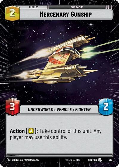 Mercenary Gunship - Hyperspace (Shadows of the Galaxy)(SHD-517/522)(U)