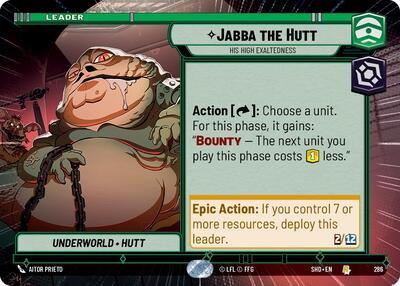 Jabba the Hutt, His High Exaltedness - Hyperspace (Shadows of the Galaxy)(SHD-286/522)(R)