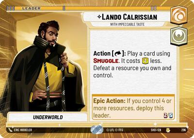 Lando Calrissian, With Impeccable Taste - Hyperspace (Shadows of the Galaxy)(SHD-296/522)(R)
