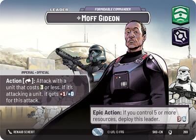 Moff Gideon, Formidable Commander (Showcase) - Foil (Shadows of the Galaxy)(SHD-269/522)(S)