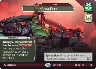 Boba Fett, Daimyo (Showcase) - Foil (Shadows of the Galaxy)(SHD-270/522)(C)