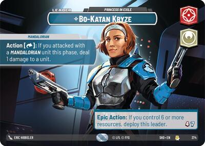 Bo-Katan Kryze, Princess in Exile (Showcase) - Foil (Shadows of the Galaxy)(SHD-274/522)(R)
