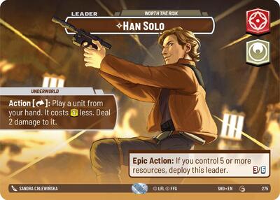 Han Solo, Worth the Risk (Showcase) - Foil (Shadows of the Galaxy)(SHD-275/522)(C)
