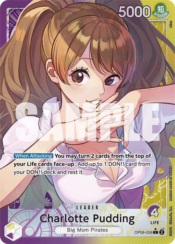 Charlotte Pudding (058) - Parallel - Foil (Two Legends)(OP08-058)(L)