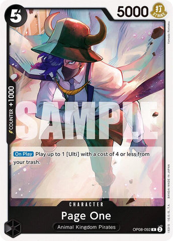 Page One - Foil (Two Legends)(OP08-092)(R)